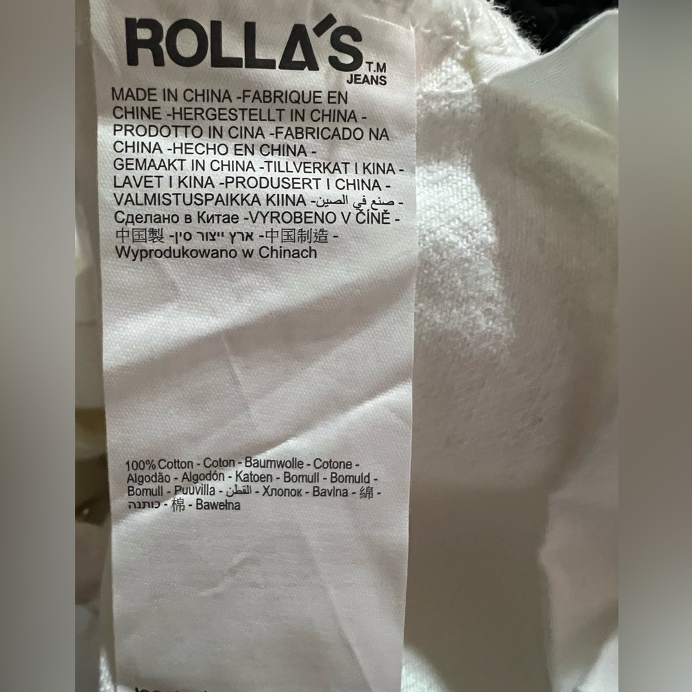 ROLLA'S Free People White Distressed Straight-Leg Jeans High Rise Size 28 - Picture 9 of 9